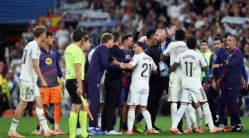 عقوبات جماعية وطرد لاعب في ريال مدريد عقب اشتباكات الكلاسيكو الأخيرة